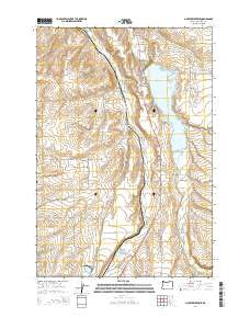 McKay Reservoir Oregon Current topographic map, 1:24000 scale, 7.5 X 7.5 Minute, Year 2014