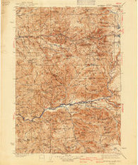 Mc Kenzie Bridge Oregon Historical topographic map, 1:125000 scale, 30 X 30 Minute, Year 1940
