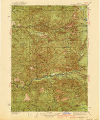 Mc Kenzie Bridge Oregon Historical topographic map, 1:125000 scale, 30 X 30 Minute, Year 1940