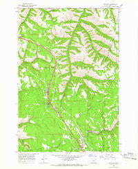 Meacham Oregon Historical topographic map, 1:24000 scale, 7.5 X 7.5 Minute, Year 1964