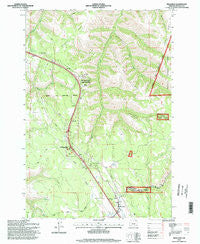 Meacham Oregon Historical topographic map, 1:24000 scale, 7.5 X 7.5 Minute, Year 1995