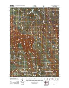 Meacham Lake Oregon Historical topographic map, 1:24000 scale, 7.5 X 7.5 Minute, Year 2011