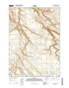 Meadow Lake Oregon Current topographic map, 1:24000 scale, 7.5 X 7.5 Minute, Year 2014