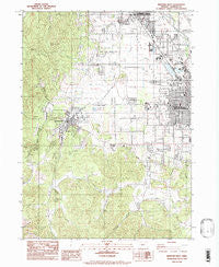 Medford West Oregon Historical topographic map, 1:24000 scale, 7.5 X 7.5 Minute, Year 1983