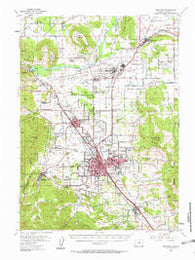 Medford Oregon Historical topographic map, 1:62500 scale, 15 X 15 Minute, Year 1954