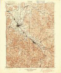 Medford Oregon Historical topographic map, 1:125000 scale, 30 X 30 Minute, Year 1938