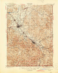 Medford Oregon Historical topographic map, 1:125000 scale, 30 X 30 Minute, Year 1938