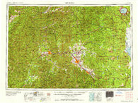 Medford Oregon Historical topographic map, 1:250000 scale, 1 X 2 Degree, Year 1958