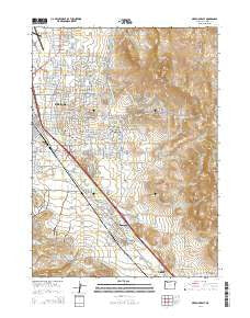 Medford East Oregon Current topographic map, 1:24000 scale, 7.5 X 7.5 Minute, Year 2014