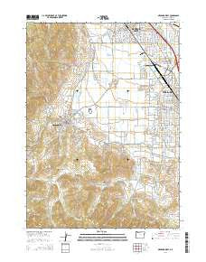 Medford West Oregon Current topographic map, 1:24000 scale, 7.5 X 7.5 Minute, Year 2014
