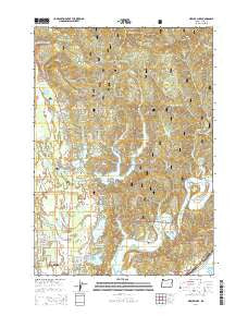 Mercer Lake Oregon Current topographic map, 1:24000 scale, 7.5 X 7.5 Minute, Year 2014