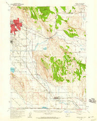 Merrill Oregon Historical topographic map, 1:62500 scale, 15 X 15 Minute, Year 1957