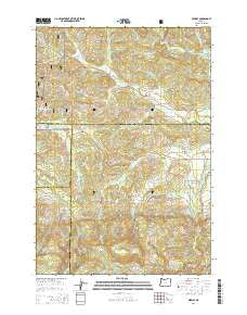 Midway Oregon Current topographic map, 1:24000 scale, 7.5 X 7.5 Minute, Year 2014