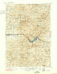 Mill City Oregon Historical topographic map, 1:125000 scale, 30 X 30 Minute, Year 1929