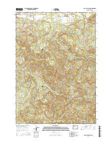 Mill City South Oregon Current topographic map, 1:24000 scale, 7.5 X 7.5 Minute, Year 2014