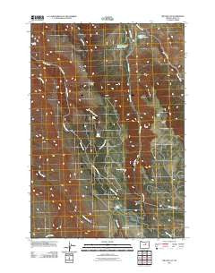 Miller Flat Oregon Historical topographic map, 1:24000 scale, 7.5 X 7.5 Minute, Year 2011