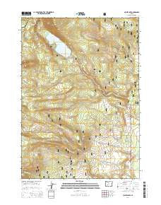 Miller Lake Oregon Current topographic map, 1:24000 scale, 7.5 X 7.5 Minute, Year 2014