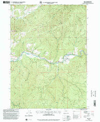 Milo Oregon Historical topographic map, 1:24000 scale, 7.5 X 7.5 Minute, Year 1998