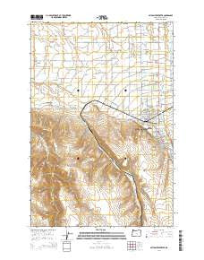 Milton-Freewater Oregon Current topographic map, 1:24000 scale, 7.5 X 7.5 Minute, Year 2014