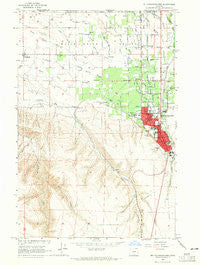 Milton-Freewater Oregon Historical topographic map, 1:24000 scale, 7.5 X 7.5 Minute, Year 1964