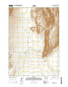 Miranda Flat Oregon Current topographic map, 1:24000 scale, 7.5 X 7.5 Minute, Year 2014