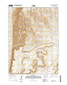 Miranda Flat SE Oregon Current topographic map, 1:24000 scale, 7.5 X 7.5 Minute, Year 2014
