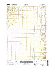 Miranda Flat SW Oregon Current topographic map, 1:24000 scale, 7.5 X 7.5 Minute, Year 2014