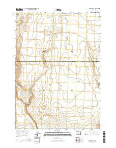 Misery Flat Oregon Current topographic map, 1:24000 scale, 7.5 X 7.5 Minute, Year 2014