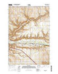 Mission Oregon Current topographic map, 1:24000 scale, 7.5 X 7.5 Minute, Year 2014