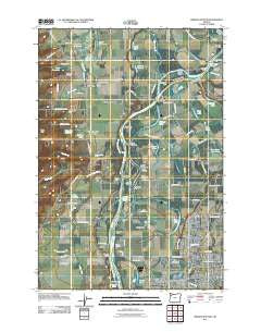 Mission Bottom Oregon Historical topographic map, 1:24000 scale, 7.5 X 7.5 Minute, Year 2011