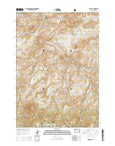 Mitchell Oregon Current topographic map, 1:24000 scale, 7.5 X 7.5 Minute, Year 2014