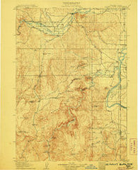 Mitchell Butte Oregon Historical topographic map, 1:125000 scale, 30 X 30 Minute, Year 1906
