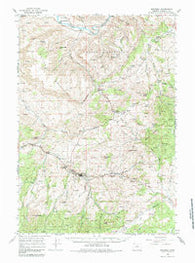 Mitchell Oregon Historical topographic map, 1:62500 scale, 15 X 15 Minute, Year 1966
