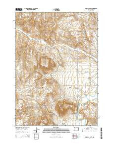 Mitchell Butte Oregon Current topographic map, 1:24000 scale, 7.5 X 7.5 Minute, Year 2014