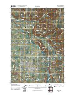 Molalla Oregon Historical topographic map, 1:24000 scale, 7.5 X 7.5 Minute, Year 2011