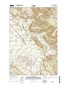 Molalla Oregon Current topographic map, 1:24000 scale, 7.5 X 7.5 Minute, Year 2014