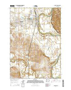 Monmouth Oregon Current topographic map, 1:24000 scale, 7.5 X 7.5 Minute, Year 2014
