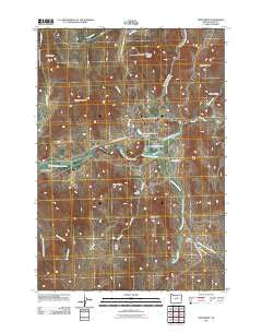 Monument Oregon Historical topographic map, 1:24000 scale, 7.5 X 7.5 Minute, Year 2011