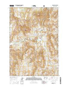 Monument Oregon Current topographic map, 1:24000 scale, 7.5 X 7.5 Minute, Year 2014