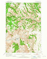 Monument Oregon Historical topographic map, 1:62500 scale, 15 X 15 Minute, Year 1951