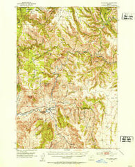 Monument Oregon Historical topographic map, 1:62500 scale, 15 X 15 Minute, Year 1951