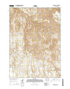 Monument Peak Oregon Current topographic map, 1:24000 scale, 7.5 X 7.5 Minute, Year 2014
