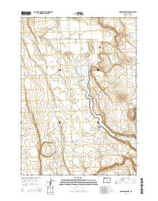 Moon Reservoir Oregon Current topographic map, 1:24000 scale, 7.5 X 7.5 Minute, Year 2014