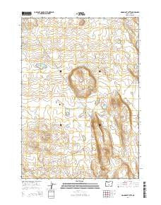 Moonlight Butte Oregon Current topographic map, 1:24000 scale, 7.5 X 7.5 Minute, Year 2014