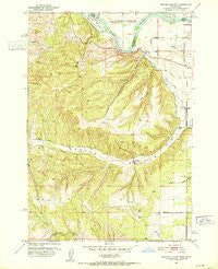 Moores Hollow Oregon Historical topographic map, 1:24000 scale, 7.5 X 7.5 Minute, Year 1951