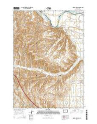 Moores Hollow Oregon Current topographic map, 1:24000 scale, 7.5 X 7.5 Minute, Year 2014