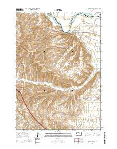 Moores Hollow Oregon Current topographic map, 1:24000 scale, 7.5 X 7.5 Minute, Year 2014