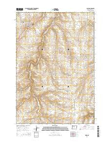 Moro Oregon Current topographic map, 1:24000 scale, 7.5 X 7.5 Minute, Year 2014