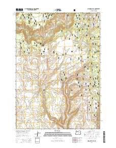 Mosquito Flat Oregon Current topographic map, 1:24000 scale, 7.5 X 7.5 Minute, Year 2014