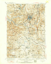 Mount Hood Oregon Historical topographic map, 1:125000 scale, 30 X 30 Minute, Year 1924